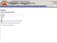 Tablet Screenshot of logon.wicourts.gov