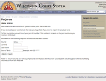 Tablet Screenshot of juror.wicourts.gov